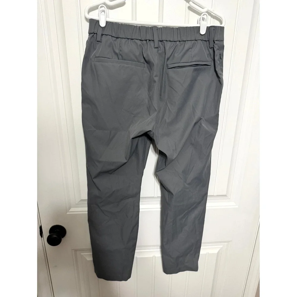 Banana Republic Performance Tech Pants Mens 34x29 Grey Elastic Waist Trousers